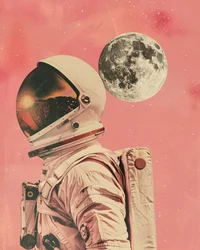 Astronaut Monduntergang