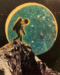 Kosmischer Aufstieg des Astronauten