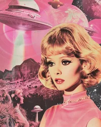 Blonder Retro Weltraumtraum