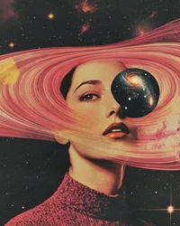 Kosmische Frau Blick