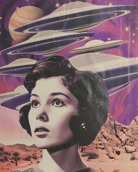 Wüstenfrau Alien-Begegnung