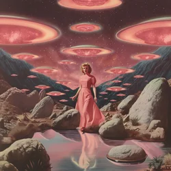Retro Wüsten UFOs