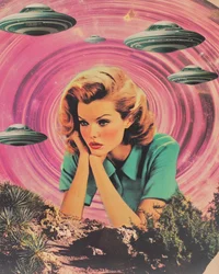 Retro Sci-Fi Frau