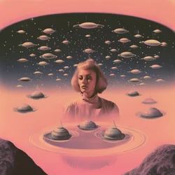Retro Weltraumfrau