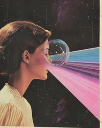 Frau kosmische Vision