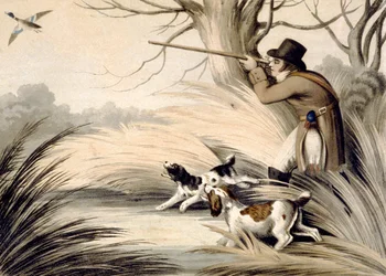 Entenjagd, graviert von H. Merke, ca. 1809
