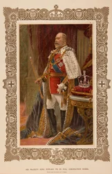 König Eduard VII. im Krönungsornat