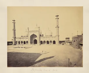 Delhi; die Jama Masjid, die Moschee und der Innenhof