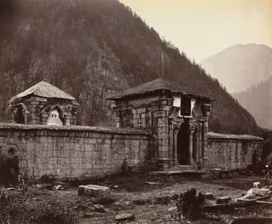 Tempel in Naveshera, Kaschmir, Indien, 1864