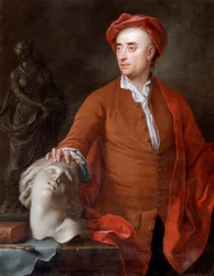 Porträt von John Michael Rysbrack, vermutet, 18. Jahrhundert