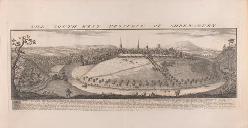 Südwestansicht von Shrewsbury, Shropshire