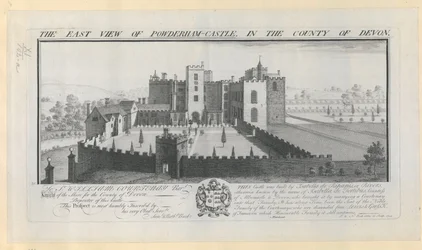 Die Ostansicht von Powderham Castle in der Grafschaft Devon