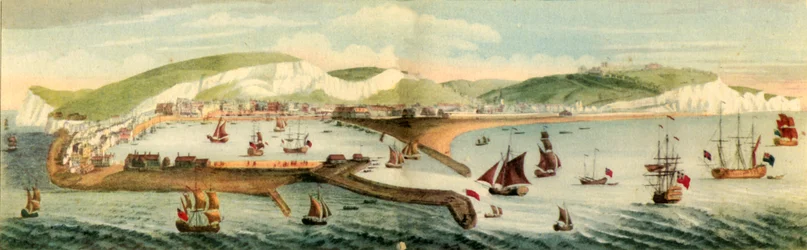 Die Südansicht von Dover, in der Grafschaft Kent