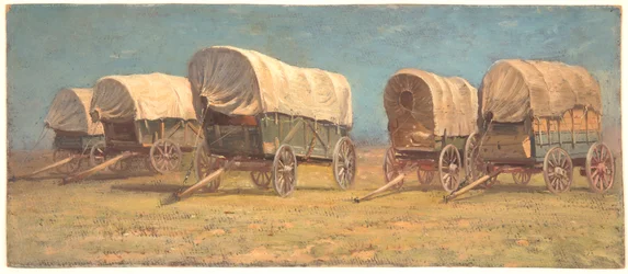 Studie von bedeckten Wagen