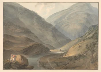 Gebirgslandschaft mit Fluss