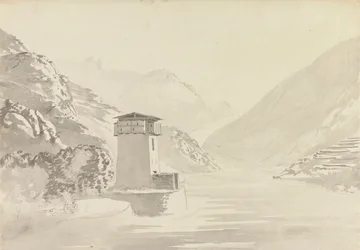 Blick von der Brücke bei Wandepore [Wangdu Phodrang]
