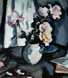 Stillleben mit Rosen in einer Vase