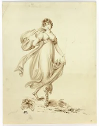 Junge Frau mit Blumen
