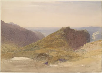 An der Nordküste von Devon, Lundy Island in der Ferne