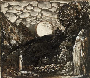 Hirten unter einem Vollmond