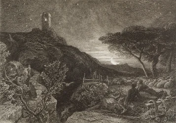 Der einsame Turm, 1879 (Radierung)