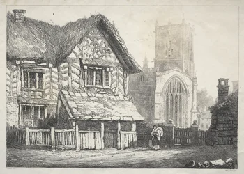 Eine Reihe antiker Gebäude und ländlicher Cottages im Norden Englands: Helmsley