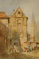 Marktplatz in Brügge, frühes 19. Jahrhundert