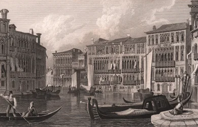 Ansicht vom Canal Grande auf Ca