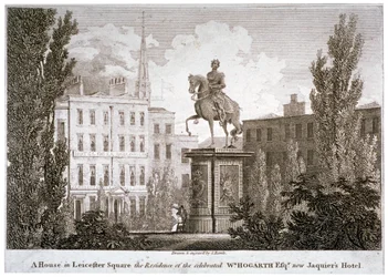 Leicester Square, Westminster, London, um 1805
