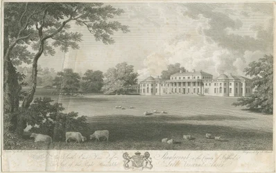 Shugborough Hall: Radierung, undatiert [ca. 1802]