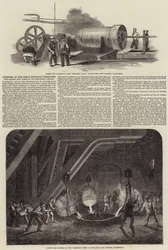 Zylinder der großen hydraulischen Presse, die zum Heben der Röhren der Britannia-Brücke verwendet wurde