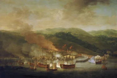 Krieg um die österreichische Erbfolge (1740-1748): die Bombardierung von Bastia (Frankreich), 6. November