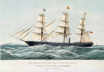 Ein königlicher Klipper der Australia und Liverpool Reederei, um 1856