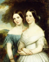 Porträt von zwei Schwestern, 1856