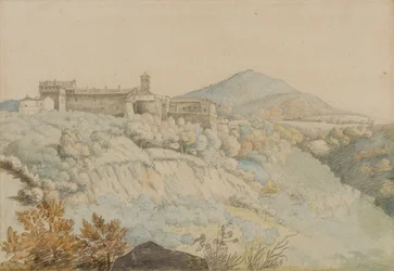 Das Kloster von Grotta Ferrata, antikes Tusculum, Italien, um 1805
