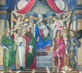 Madonna und Kind auf dem Thron mit Heiligen