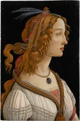 Idealisiertes Porträt einer Dame (Porträt von Simonetta Vespucci als Nymphe)