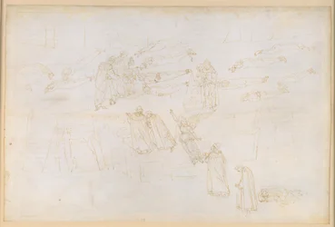 La Divina Commedia, Purgatorio XIX. Aufstieg zum fünften Ring des Purgatoriums: Dantes Sirentraum; Buße der Habgierigen und Verschwender; Gespräch mit Hadrian V.