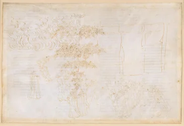 Die Göttliche Komödie, Purgatorio XXIV. Sechster Ring des Purgatoriums: Buße der Schlemmer; Gespräche mit Forese Donati und Bonagiunta Orbicciani; Der Engel am Aufstieg zum siebten Ring