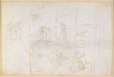 Die Göttliche Komödie, Purgatorio XXVIII. Das irdische Paradies: Dante und Matelda am Lethe-Strom