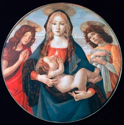 Die Jungfrau mit dem Kind, dem heiligen Johannes und einem Engel, um 1490