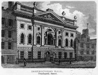 Ironmongers Hall, Fenchurch Street, City of London, 1812
