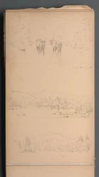 Skizzenbuch, Seite 07: "Carter Mt (?) 28. August"