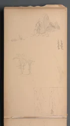 Skizzenbuch, Seite 09: Berge und Felsen, 1859