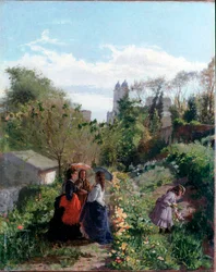 Damen in einem Garten