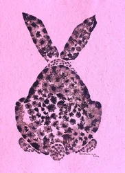 Abstraktes rosa Häschen