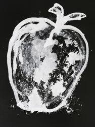 Abstrakter weißer Apfel