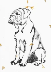 Skizze eines Bulldoggenwelpen