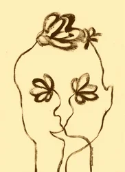 Verträumtes Blumengesicht