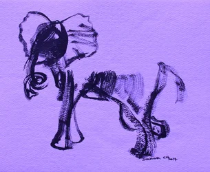 Dynamischer Lila Elefant